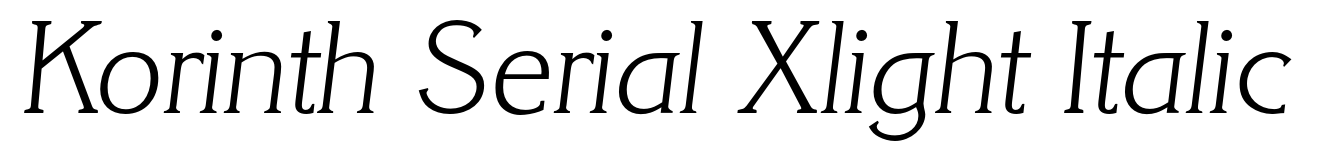 Korinth Serial Xlight Italic